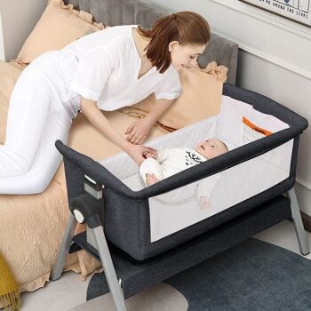 Bébé portatif sur dormeur de chevet avec des hauteurs et des angles réglables gris 2