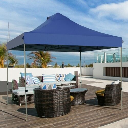 10 'x 10' tragbarer Pop-up-Canopy-Event-Party-Zelt-Zelt mit Rollenbeutelblau einstellbar