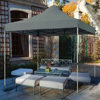 10 'x 10' tragbares Pop-up-Canopy-Event-Party-Zelt mit Roller-Beutel-Grau einstellbar