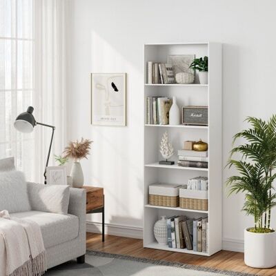 5-Shelf-Speicherbuchhandel moderne multifunktionale Displayschrank-Weiß