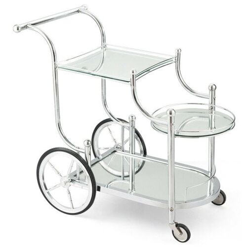 Küche Rolling Bar Cart mit temperiertem Glas geeignet für Restaurant und Hotel geeignet