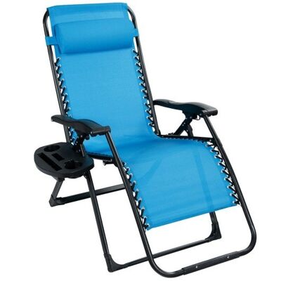 Übergrößere Lounge-Stuhl mit Cup-Inhaber von Hochleistungen für den Außenblau