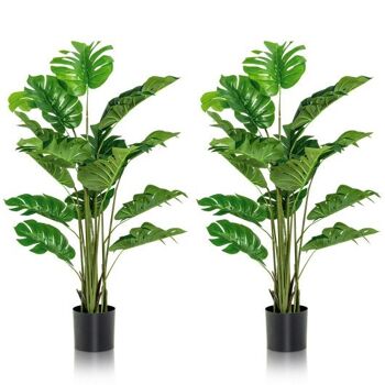 Ensemble de 2 arbres Monstera artificiels de 5 pieds 1