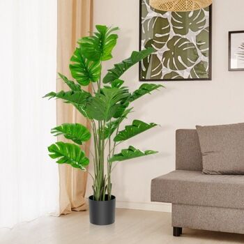 Ensemble de 2 arbres Monstera artificiels de 5 pieds 2