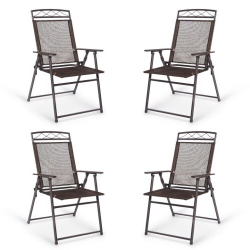 Set von 4 Terrassenklappschlinge Stahlcampingdeck