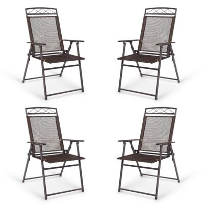 Set von 4 Terrassenklappschlinge Stahlcampingdeck