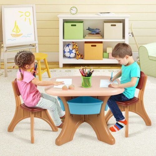 Kinder Kinder Aktivitätstisch & Stuhl Set Play Möbel mit Aufbewahrungskoffer