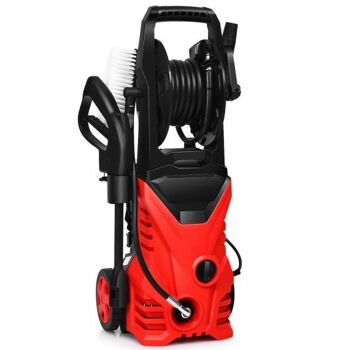 Nettoyeur de nettoyeur haute pression électrique 1800W 2030psi avec enrouleur de tuyau-rouge 3