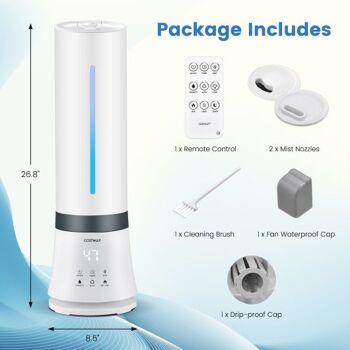 Humidificateur à vapeur froide de 5,5 L avec télécommande et minuterie de 12 heures 2