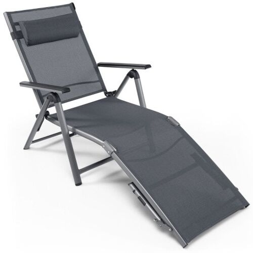 Aluminium-Chaise-Lounge-Stuhl im Freien mit schnell trocknendem Stoff