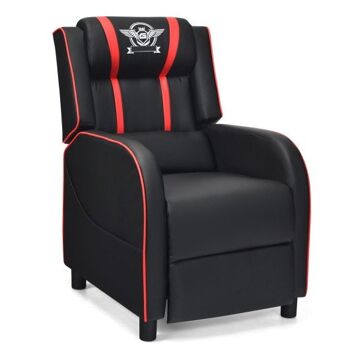 Massage Racing Gaming Fauteuil Inclinable Simple-Rouge ZAS10497 1