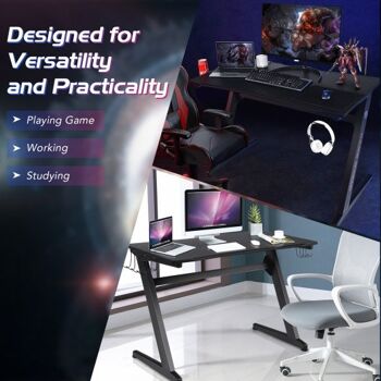 Porte-gobelet et porte-casque Z-Shape Frame E-Sports Gaming Desk 2