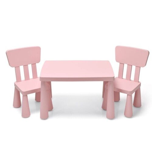 3 Stücke Kleinkind Multi-Aktivität Spiel Dining Study Kindertisch und Stuhl Set-Pink