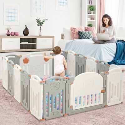 16 Panel Aktivitätssicherheit Baby-Spielstall mit Schlosstürbege