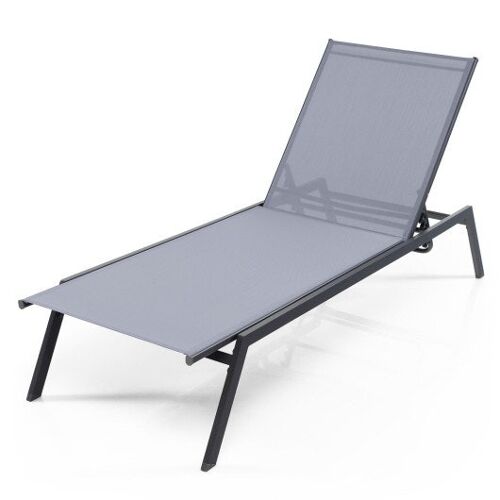 Outdoor Verstellbare Chaise Lounge Stuhl mit flacher Position und schnell trocknendem Stoff