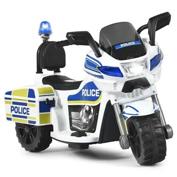 Achat 6 V 3 roues enfant policier balade en moto avec le dossier en gros