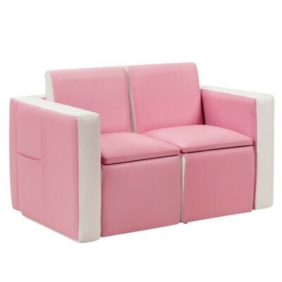 Multifunktionaler Kinder-Sofa-Tischstuhl-Stuhl-Set-Pink