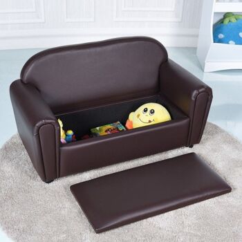 Fauteuil canapé enfant avec fonction de rangement 3