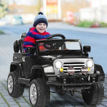 12V Kids Ride on Truck avec MP3 + LED Lumières Noir 1