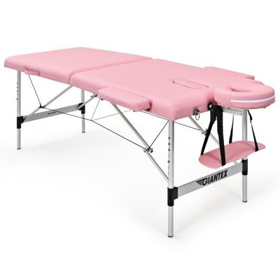 84 Zoll l tragbares einstellbares Massagebett mit Tragetasche für Gesichtssalon Spa -Pink