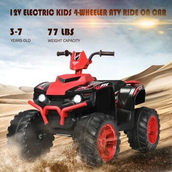 12V Kids 4-Wheel ATV Quad Ride on Car - Rouge 3