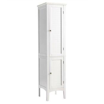 Meuble de rangement de salle de bain sur pied pour cuisine et salon Whites 1