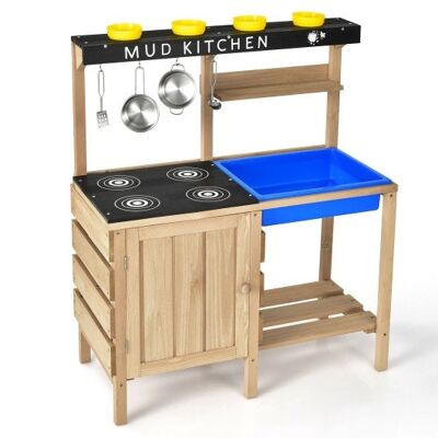 Outdoor Mud Kids Kitchen Spielset Holz tun, um Spielzeug mit Küchengeschirr zu spielen