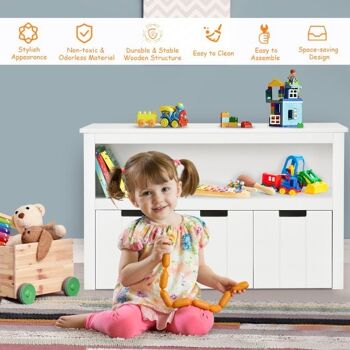 Armoire de rangement pour jouets pour enfants boîte à 3 tiroirs avec roues grand support de cube de rangement 3