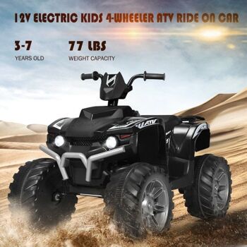 12V Kids 4-Wheeler ATV Quad Ride on Car - Noir 3
