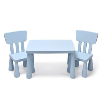 3 Stücke Kleinkind Multi-Aktivität Spiel Dining Study Kindertisch und Stuhl Set-Blue
