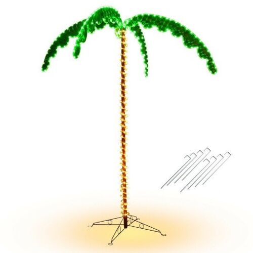 7 Fuß LED vorbeleuchtet Palmbaumdekor mit leichtem Seil