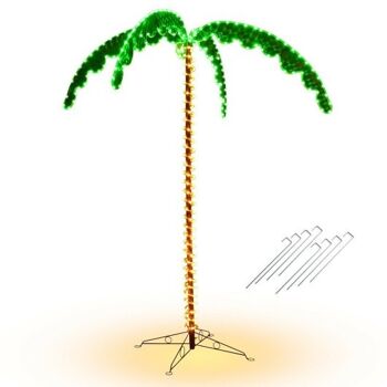 Décor de palmier pré-éclairé à DEL de 7 pieds avec corde légère 1
