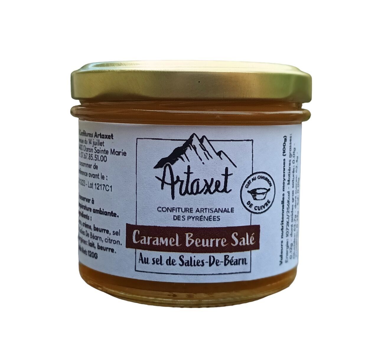 Caramello al burro salato con sale Salies-De-Béarn 120G