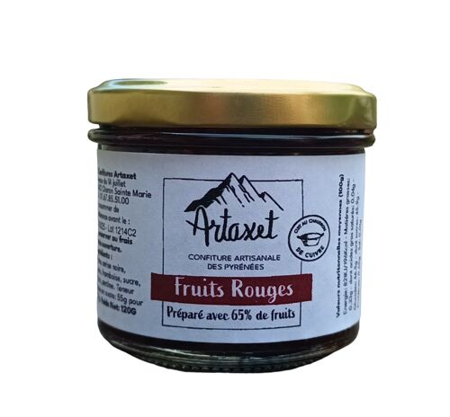 Confiture EXTRA aux 4 fruits rouges 120G - 65%de fruits