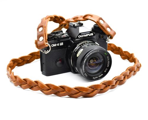 Full Braided Leather Camera Strap