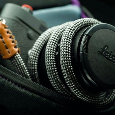 Chessboard Rope Camera strap 100cm with Leather endings