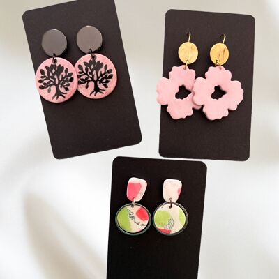Craft: 3 pairs of Rose Earrings