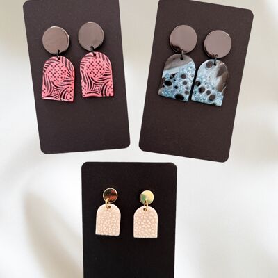 Craft: 3 pairs of Window Shaped Earrings