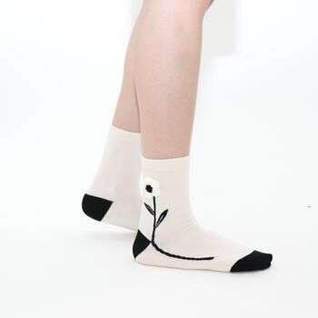IRIS - La chaussette en coton pur - Parfait pour Fête des Mères 2024 2