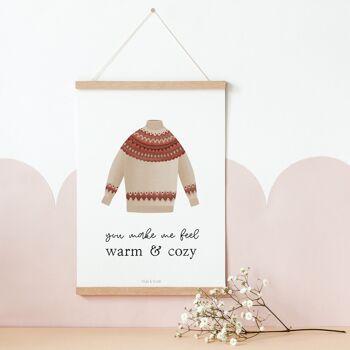 Poster Pull norvégien "warm & cosy" 3