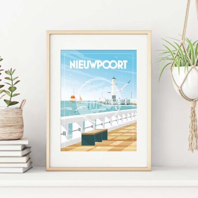 Nieuwpoort / Nieuport - "The pier" Recto/Verso