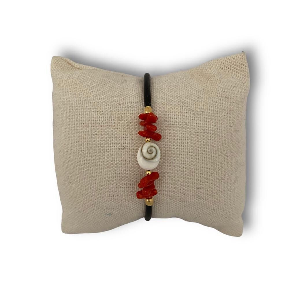 Bracciale in corallo shiva Occhio di Santa Lucia