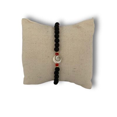 Mediterranes Korallenarmband mit Shivas Auge