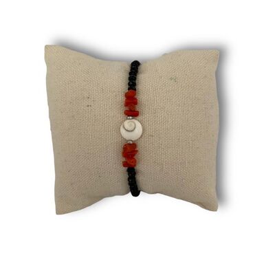 Mediterranes Korallenarmband mit Shivas Auge