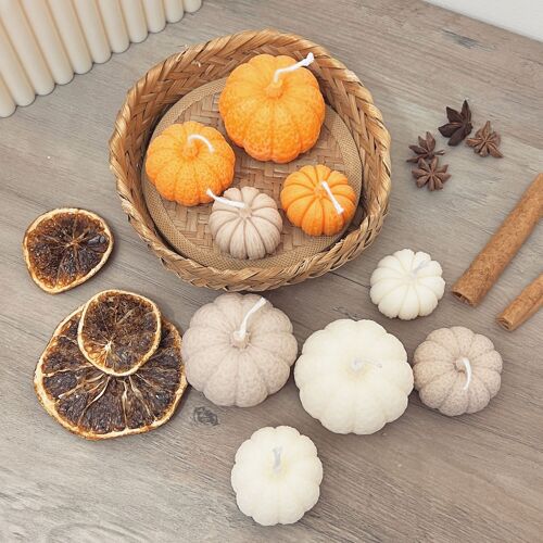 Pumpkin Shaped Candles - Autumn Pumpkin Shaped Tealight Candles - Halloween Candles