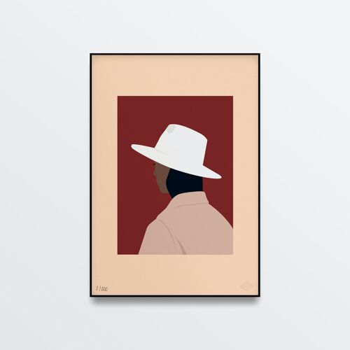 Affiche "White Hat, Limited Edition" - 30x40cm