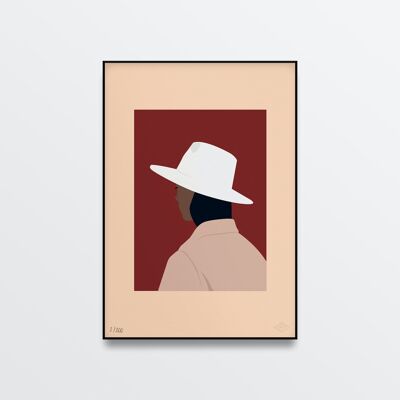 Poster „White Hat, Limited Edition“ – 30x40cm