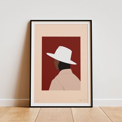 Poster „White Hat, Limited Edition“ – 30x40cm