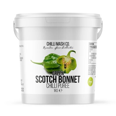 Puré de chile verde Scotch Bonnet | 1 kg | Compañía de puré de chile