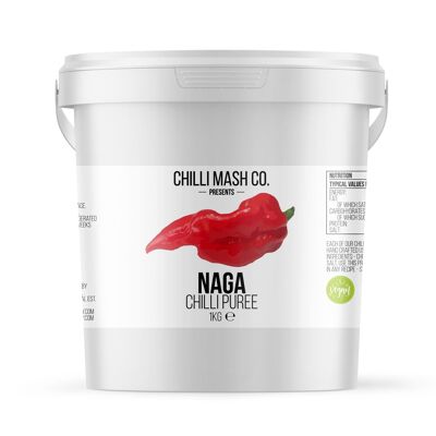 Naga Chilli Puree | 1kg | Chilli Mash Company | Very Hot Chilli Puree